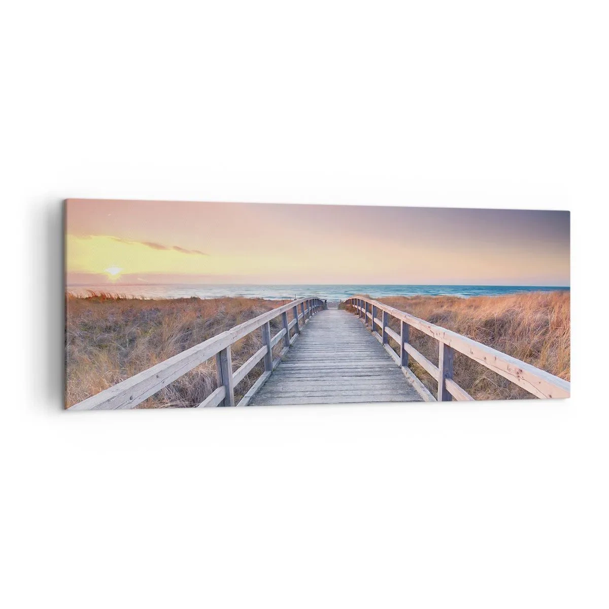 Obraz na plátne - Baltská večerná polárna žiara - 140x50 cm