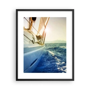 Plagát v čiernom ráme - Za dobrodružstvom - 40x50 cm