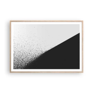 Plagát v ráme zo svetlého duba - Rýchlejšie a rýchlejšie, viac a viac - 100x70 cm