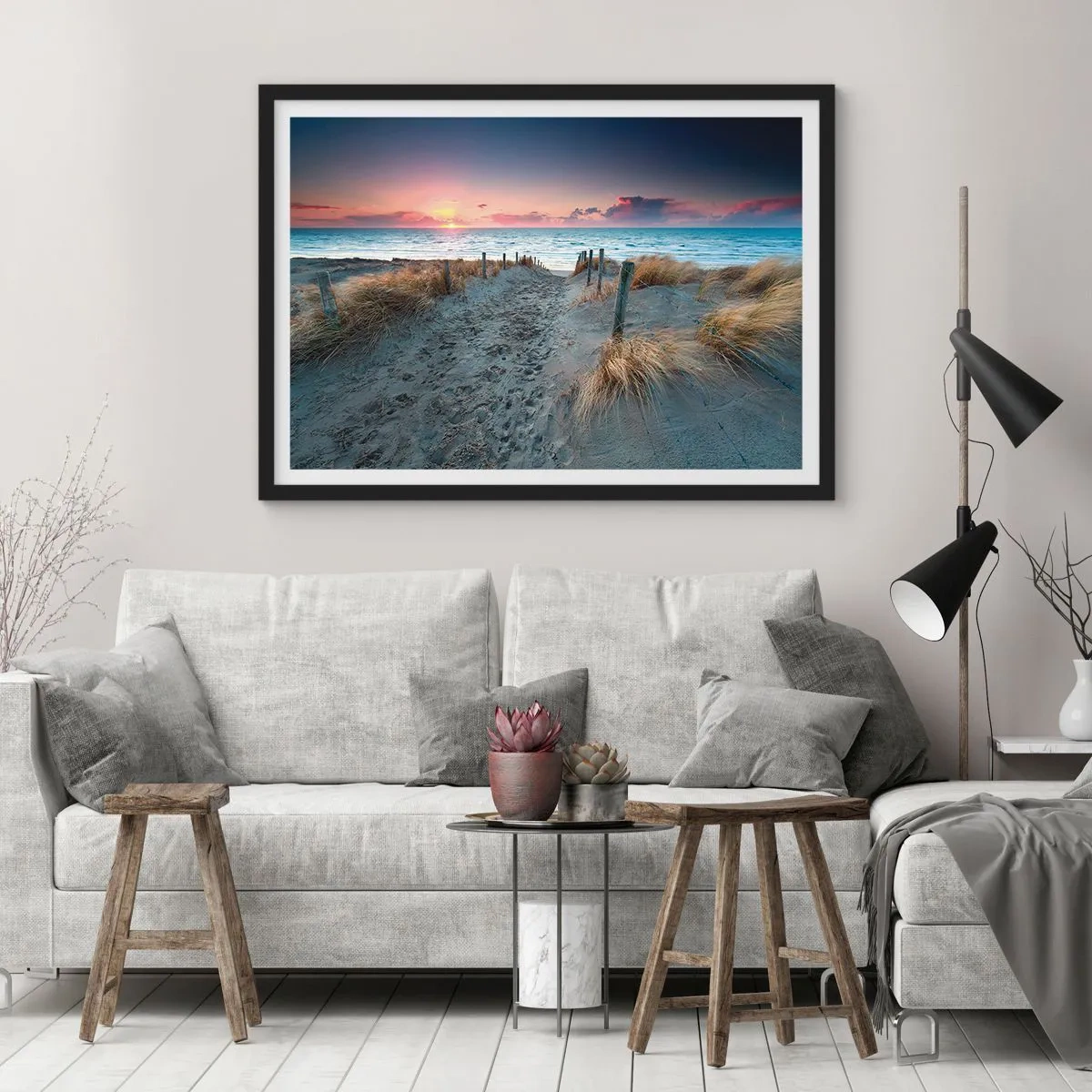 Plagát v čiernom ráme - Šiel by som s tebou na kraj světa… - 40x30 cm