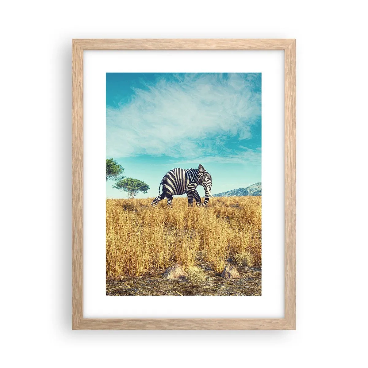 Plagát v ráme zo svetlého duba - Šedá už nie je v móde - 30x40 cm