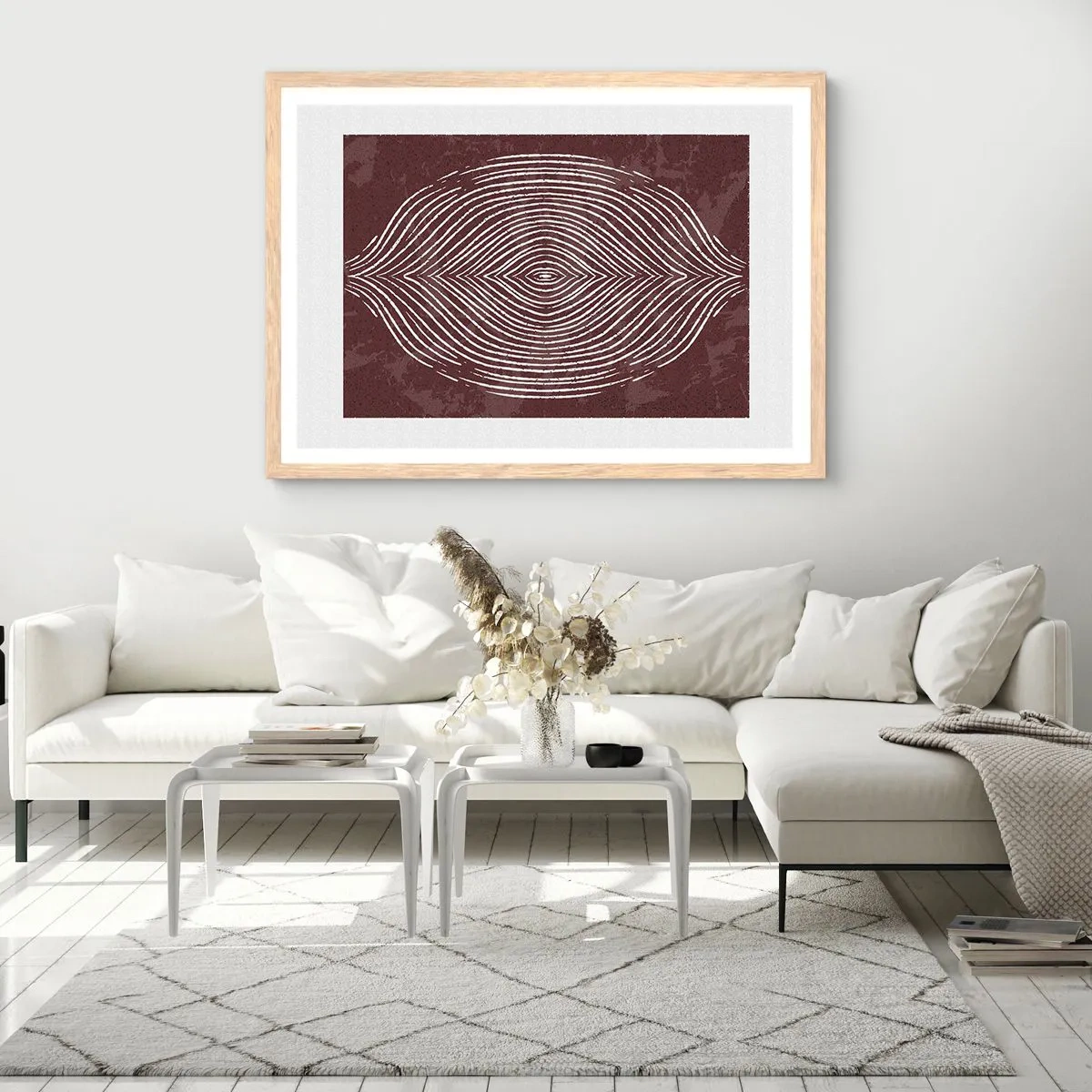 Plagát v ráme zo svetlého duba - Priestor hovorí - 91x61 cm