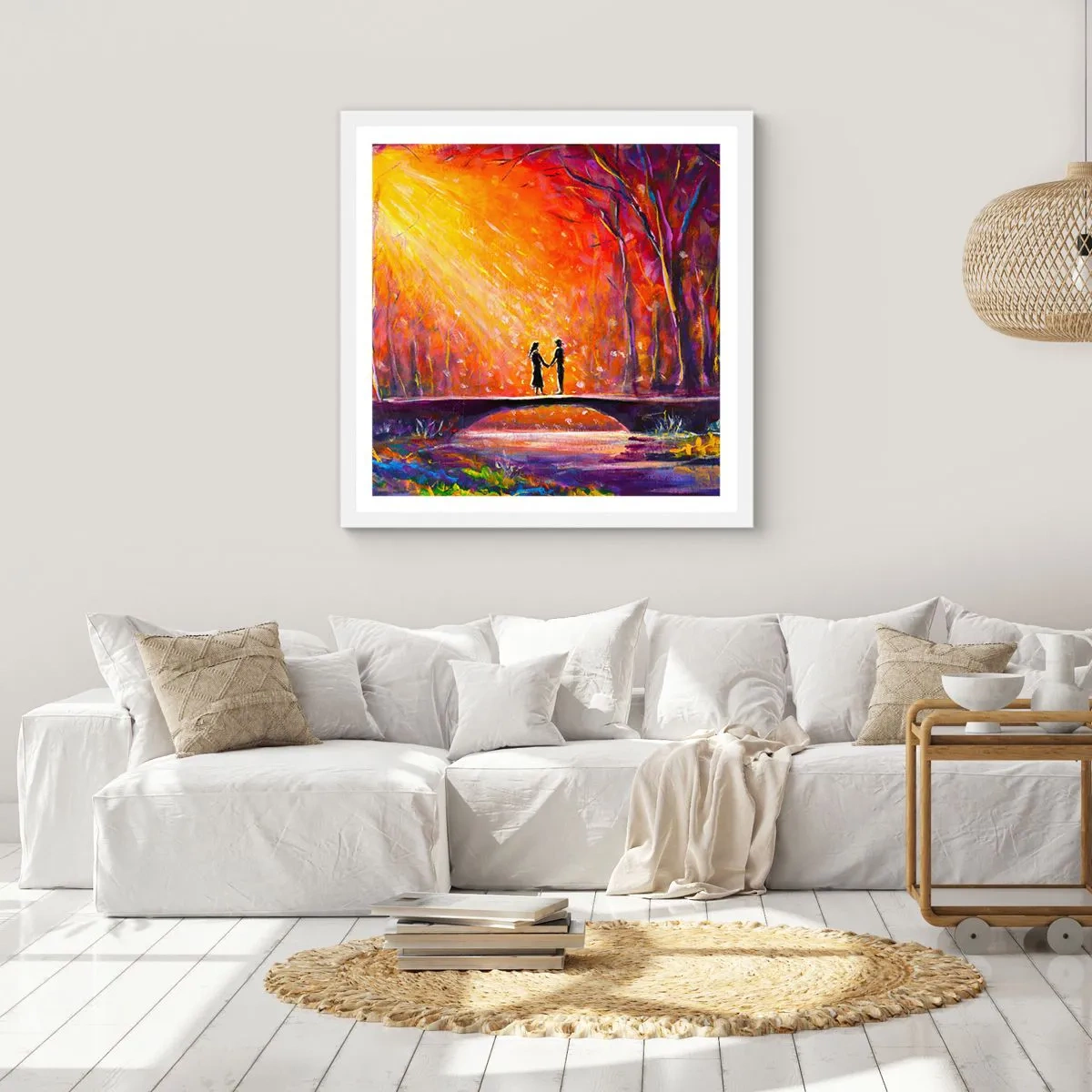 Plagát v bielom ráme - Nebo ich tiež miluje - 60x60 cm