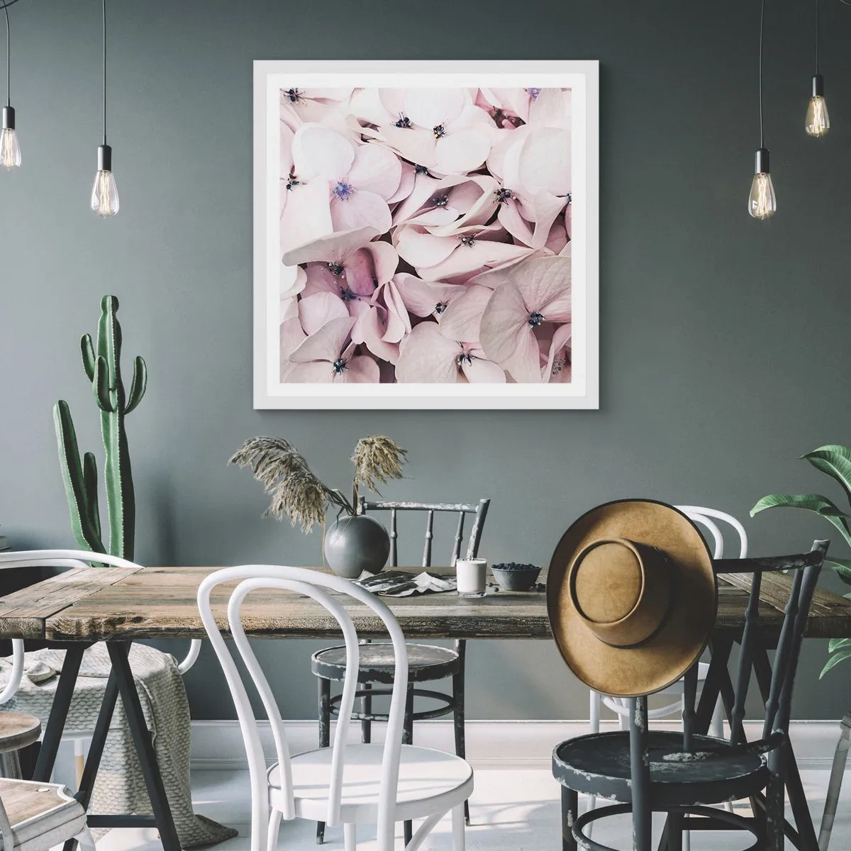 Plagát v bielom ráme - V záplave kvetov - 50x50 cm