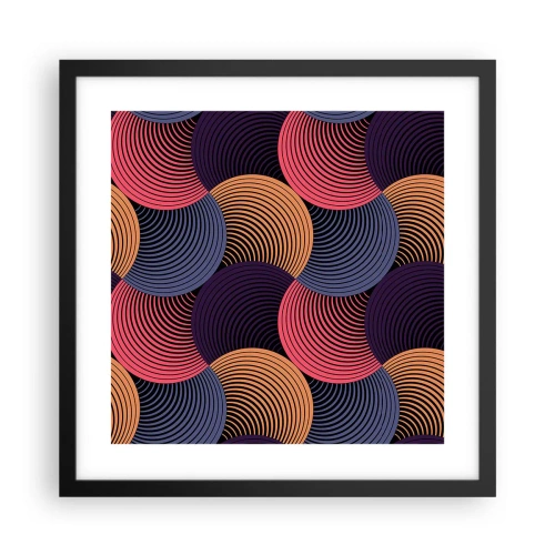 Plagát v čiernom ráme - V kruhovom rytme - 40x40 cm