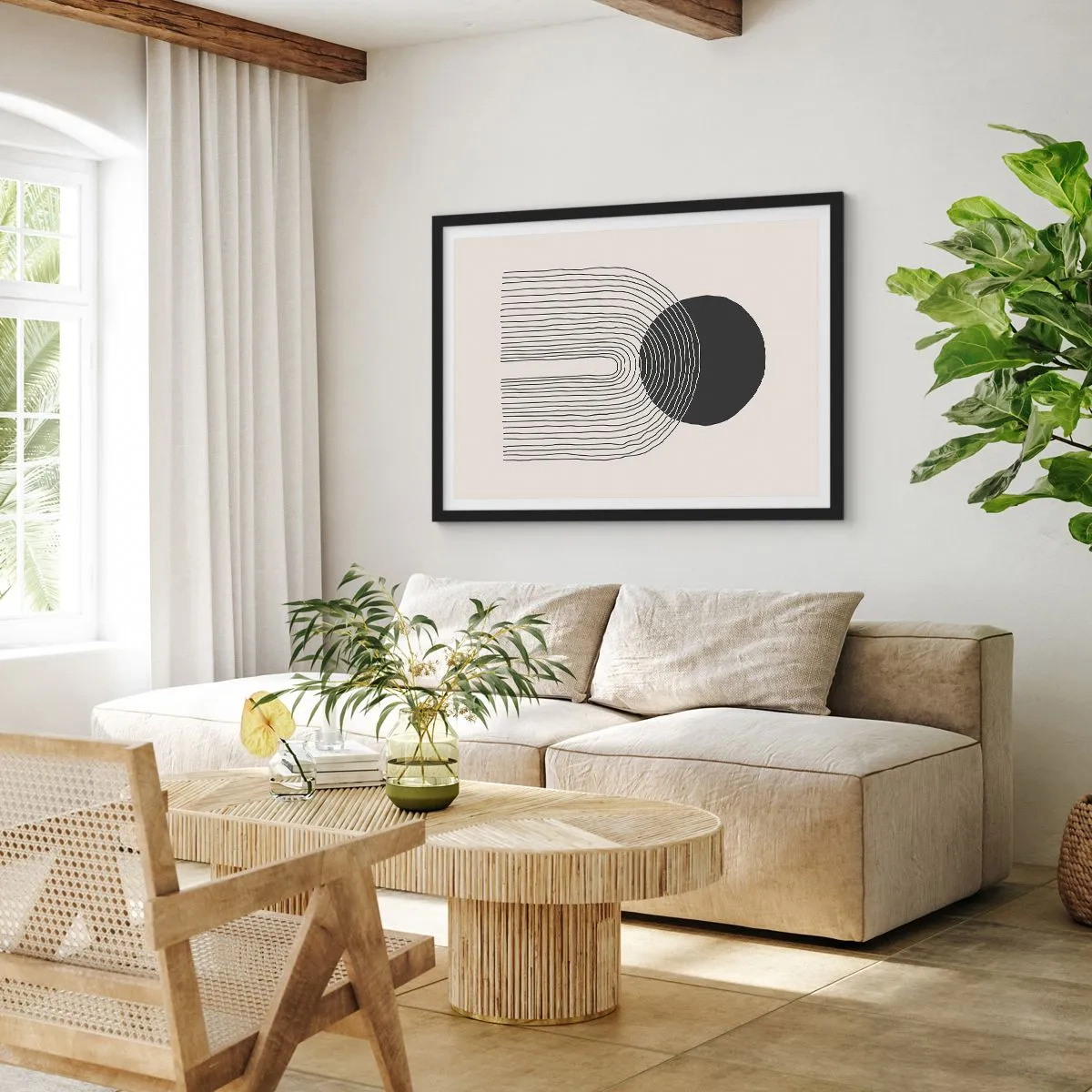 Plagát v čiernom ráme - Chvenie a istota - 91x61 cm