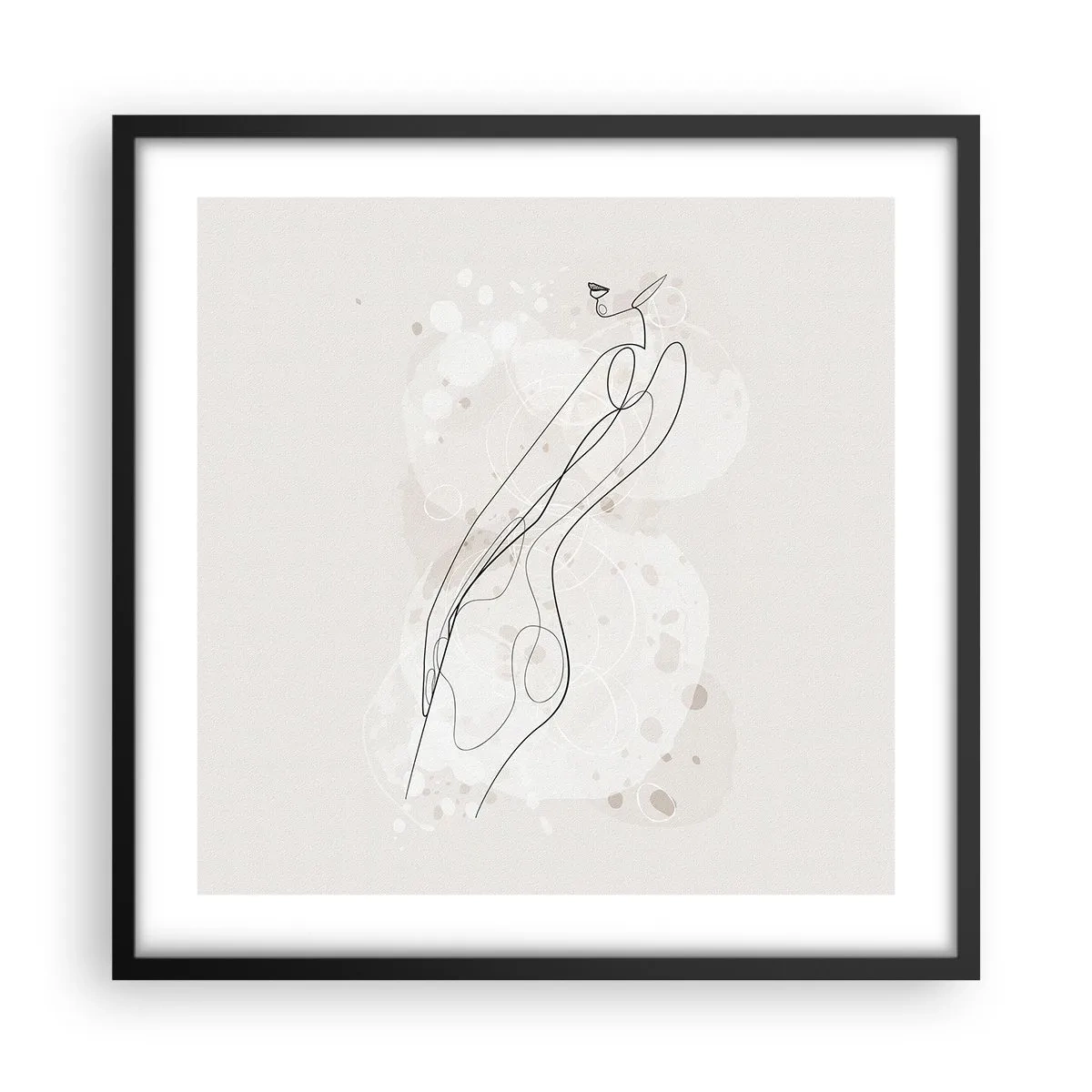 Plagát v čiernom ráme - Zablúdiť pohľadom - 50x50 cm