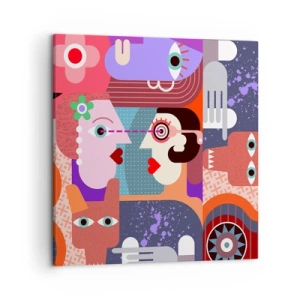 Obraz na plátne - Tvárou v tvár - 50x50 cm