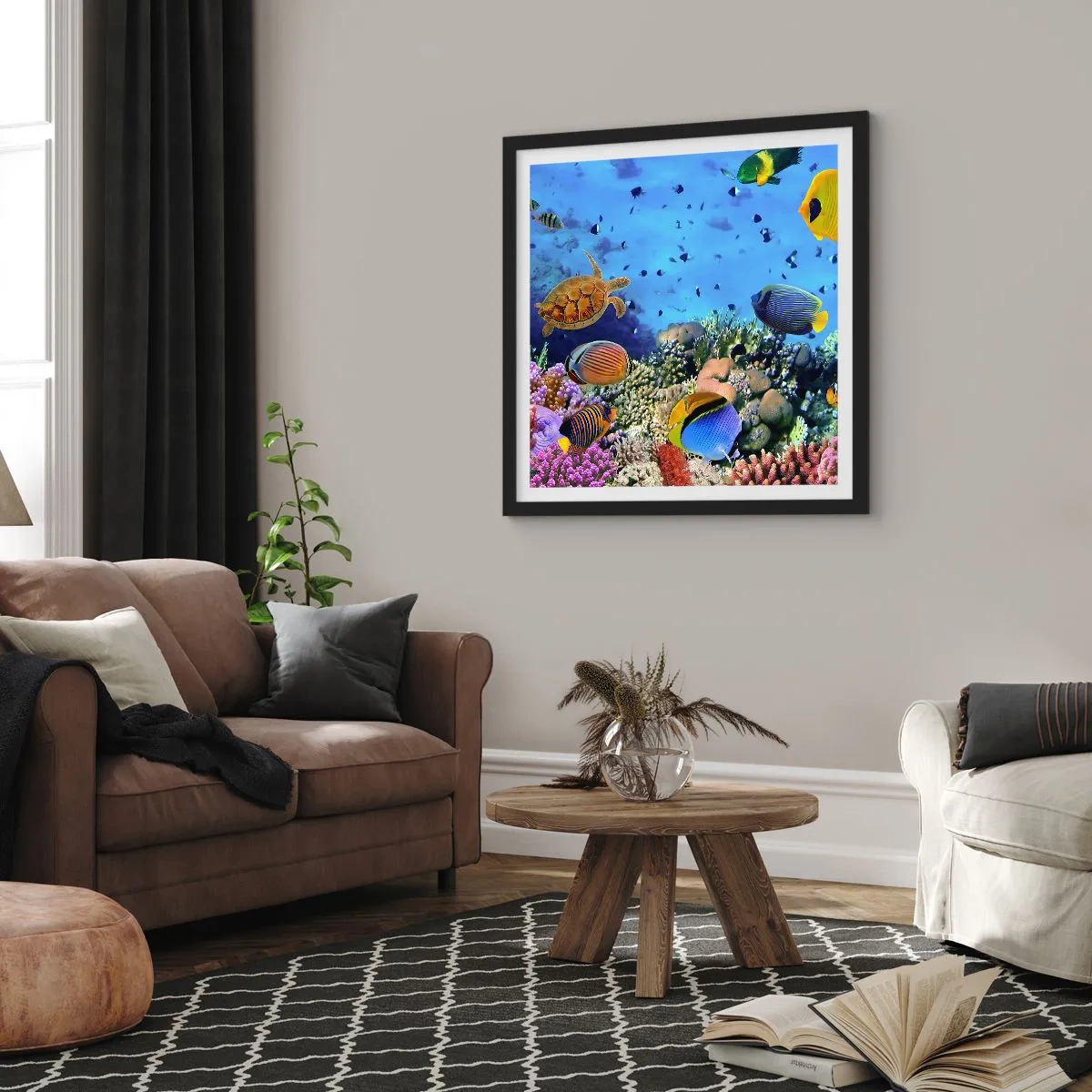 Plagát v čiernom ráme - Čo vieme o živote… - 40x40 cm