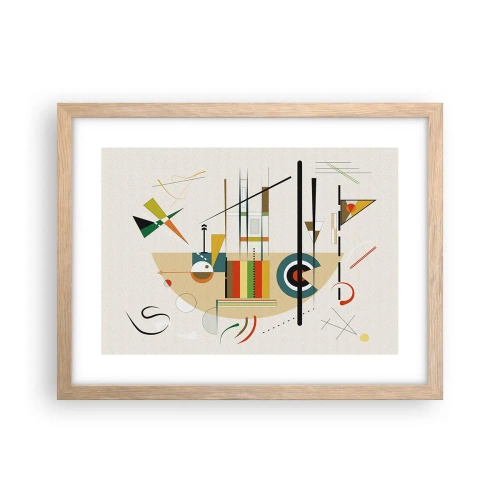 Plagát v ráme zo svetlého duba - A svet sa smeje - 40x30 cm