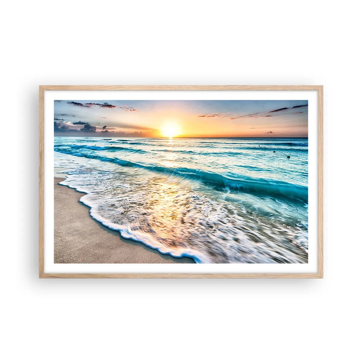 Plagát v ráme zo svetlého duba - Výhľad, ktorý stojí za to - 91x61 cm