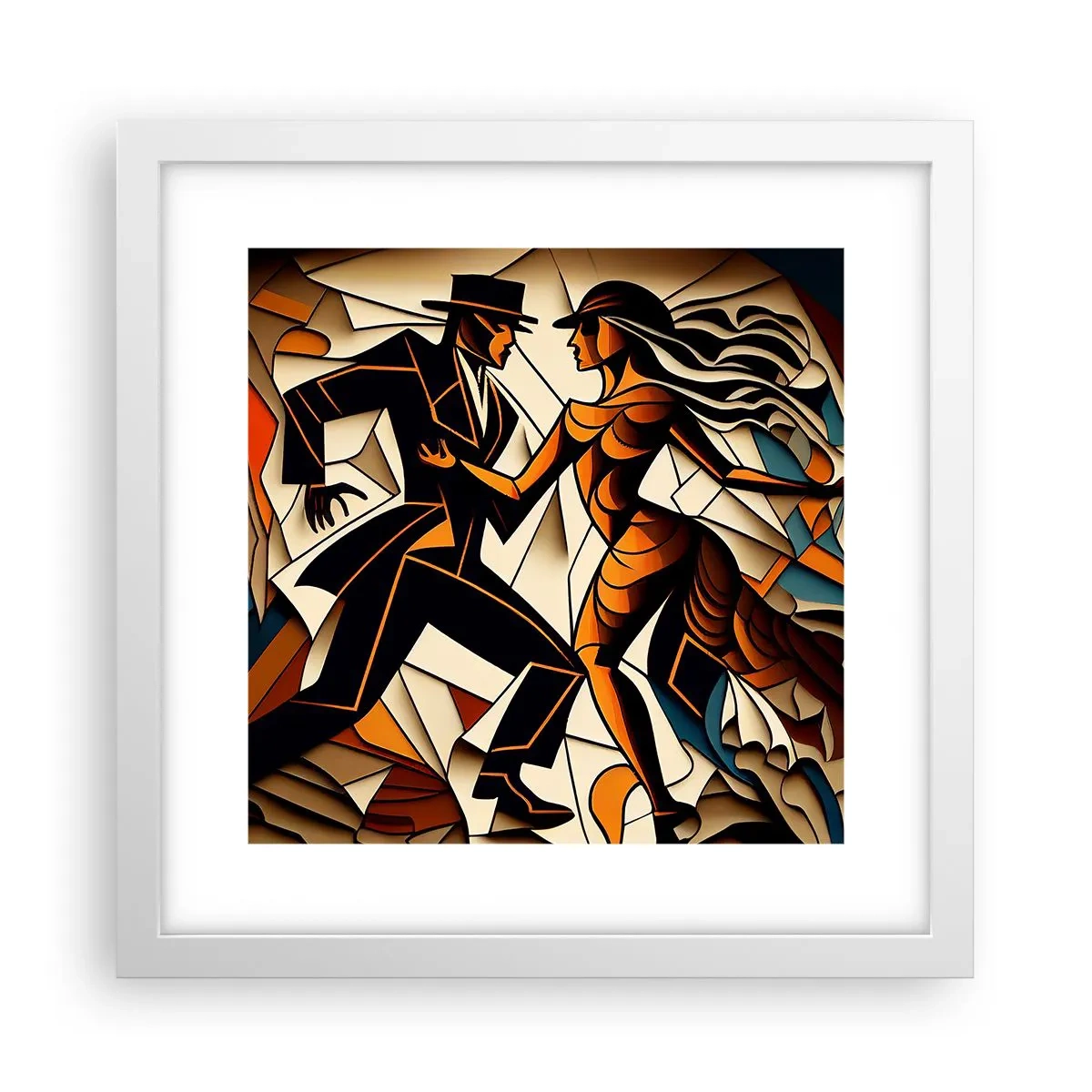 Plagát v bielom ráme - Tanec vrelosti a vášne - 30x30 cm