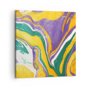 Obraz na plátne - Vlny farieb - 50x50 cm