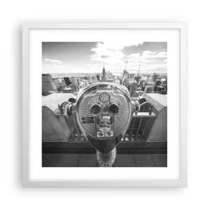 Plagát v bielom ráme - Mesto nad mestami - 40x40 cm