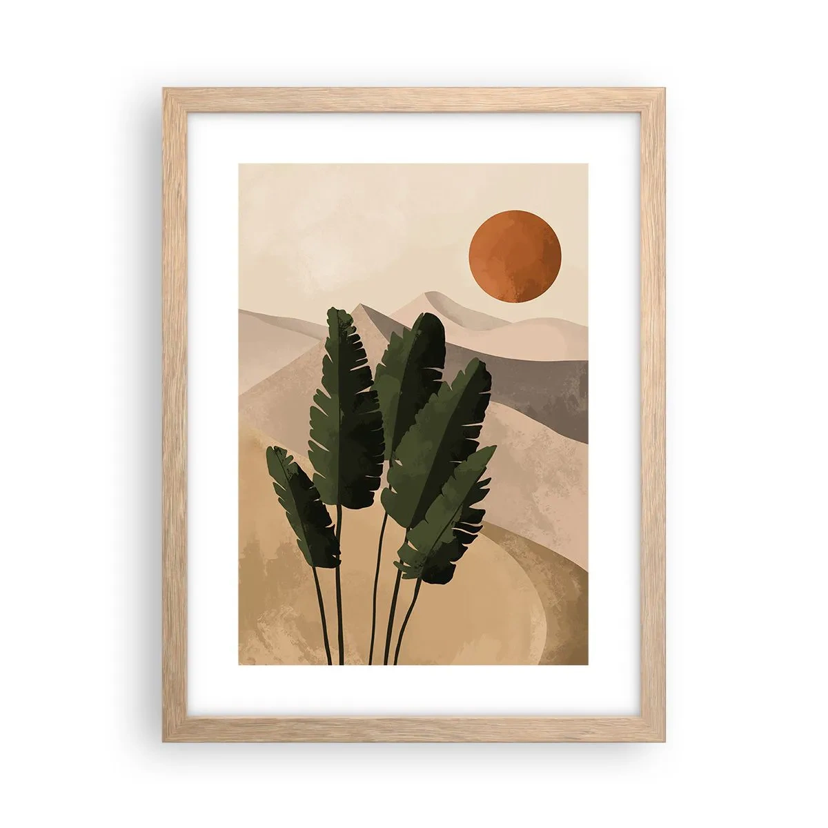 Plagát v ráme zo svetlého duba - Triumf života - 30x40 cm