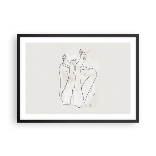 Plagát v čiernom ráme - Zasnený okamih - 70x50 cm