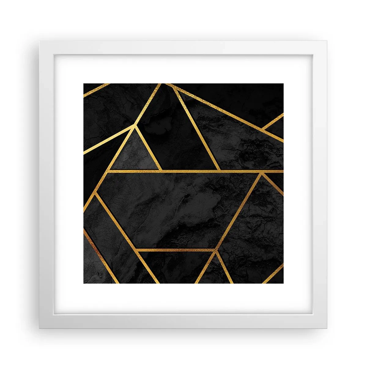 Plagát v bielom ráme - Temnota a svetlo - 30x30 cm