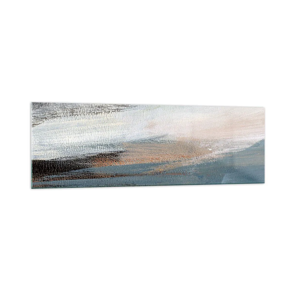 Obraz na skle - Abstrakcia: severná krajina - 160x50 cm