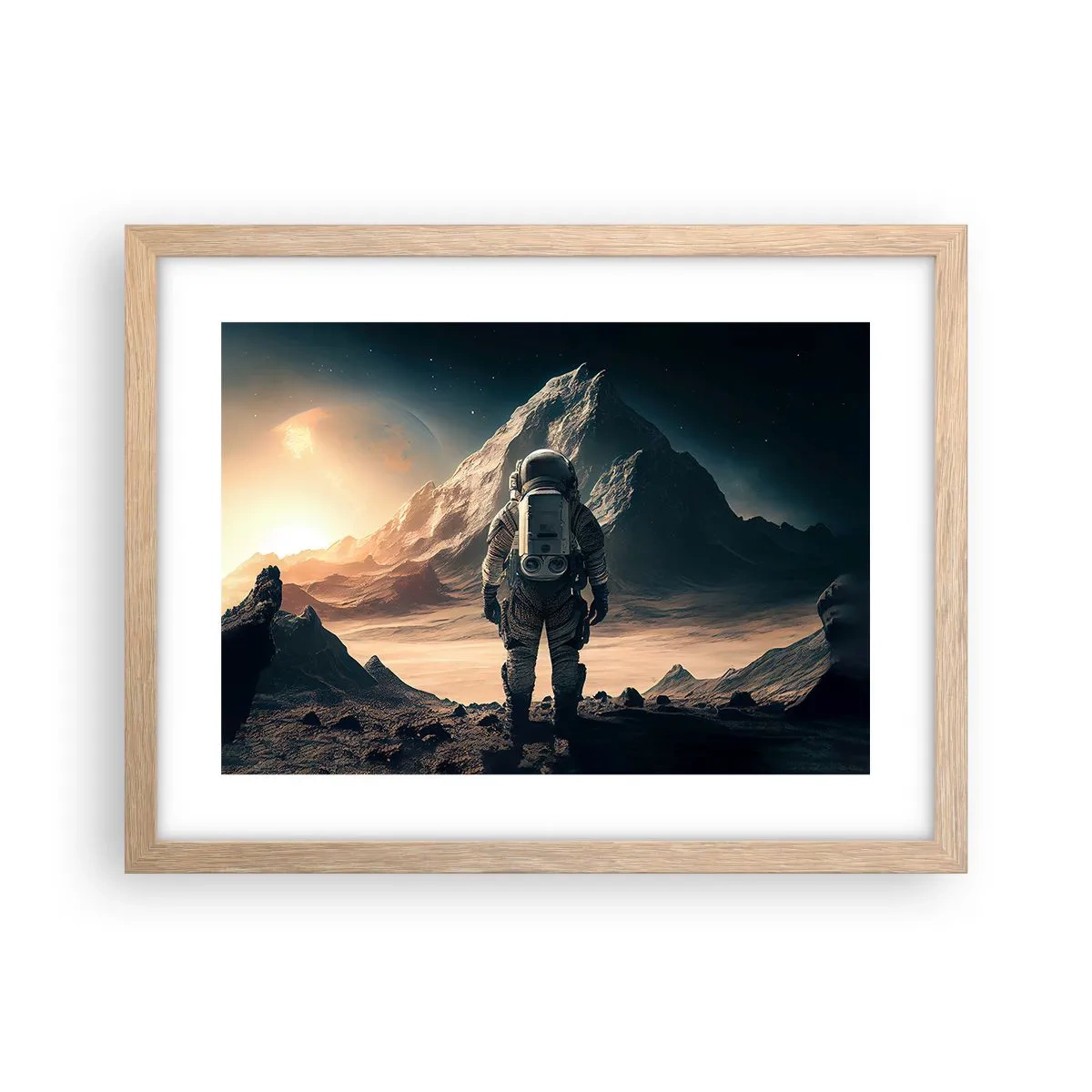 Plagát v ráme zo svetlého duba - Nová výzva - 40x30 cm