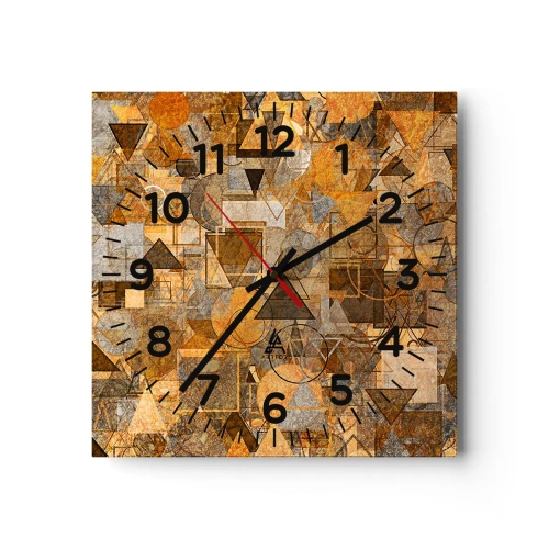 Nástenné hodiny - Svet zachytený do tvaru - 40x40 cm