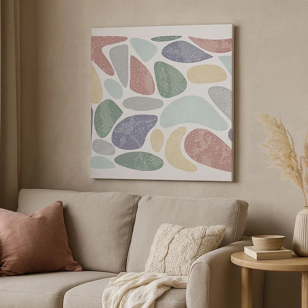 Obraz na plátne - Mozaika práškových farieb - 30x30 cm