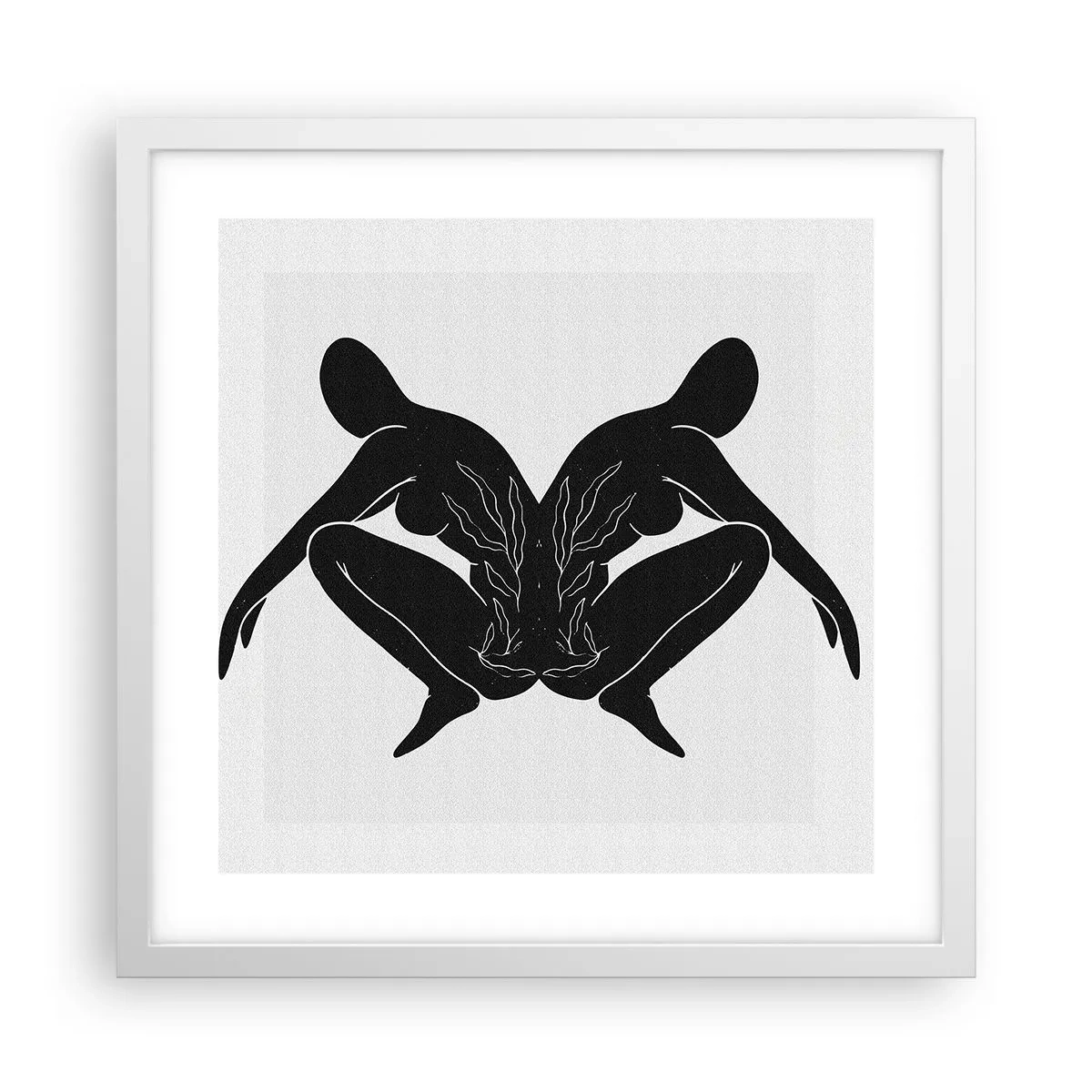 Plagát v bielom ráme - Spoločná duša - 40x40 cm