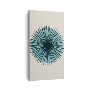 Obraz na plátne - Žiariaca modrá - 55x100 cm