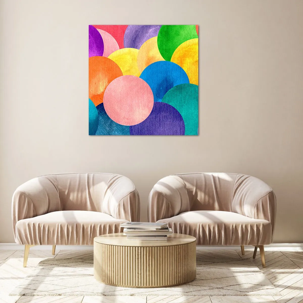 Obraz na skle - Pôvodná plnosť života - 50x50 cm