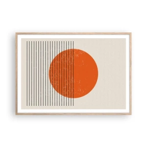 Plagát v ráme zo svetlého duba - Vždy slnko - 100x70 cm