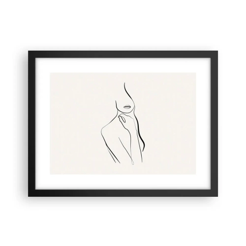 Plagát v čiernom ráme - Vlna melanchólie - 40x30 cm