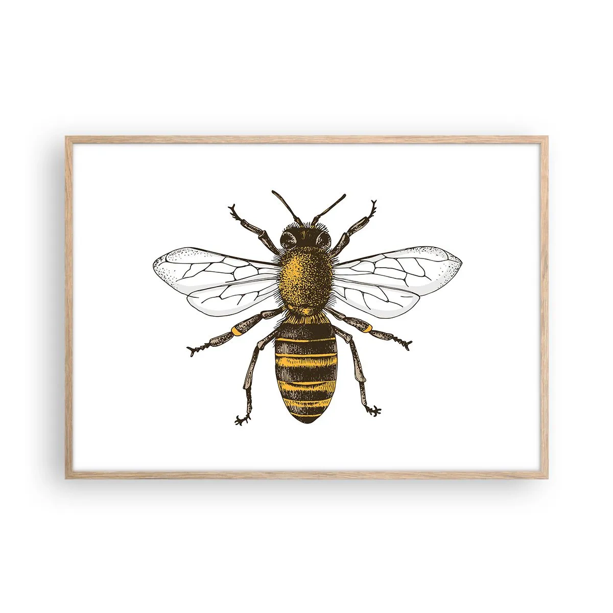 Plagát v ráme zo svetlého duba - Krásna a dobrá - 100x70 cm