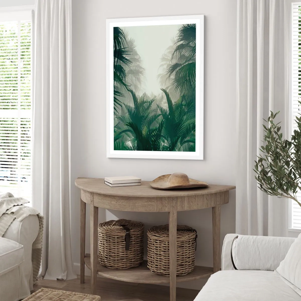 Plagát v bielom ráme - Tropická záhada - 61x91 cm