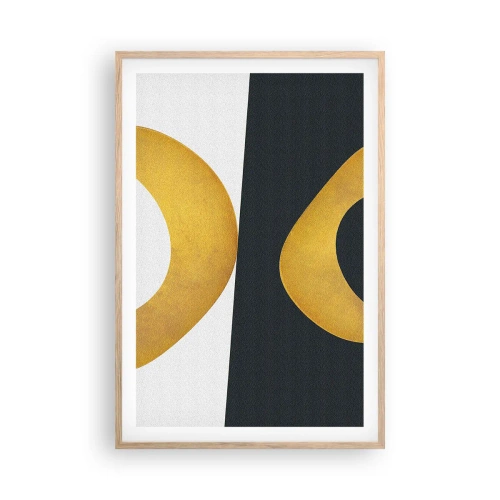 Plagát v ráme zo svetlého duba - Po prvé: zlato - 61x91 cm