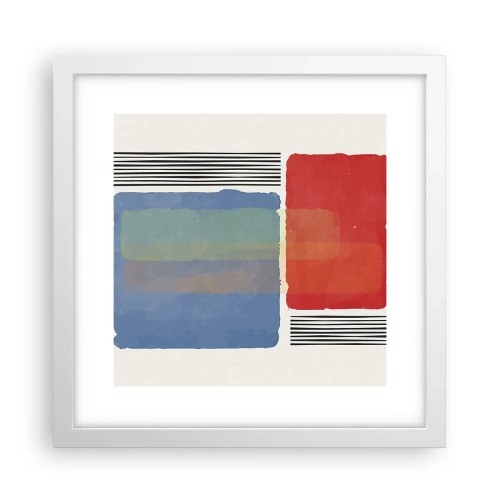 Plagát v bielom ráme - Duch a písmeno geometrie - 30x30 cm