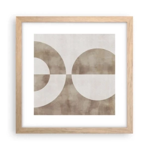Plagát v ráme zo svetlého duba - Podobnosti a rozdiely - 30x30 cm