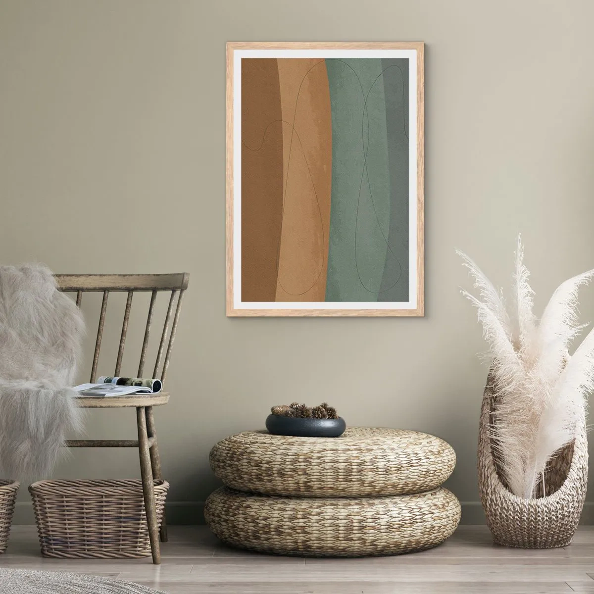Plagát v ráme zo svetlého duba - Horizontálna kompozícia - 70x100 cm