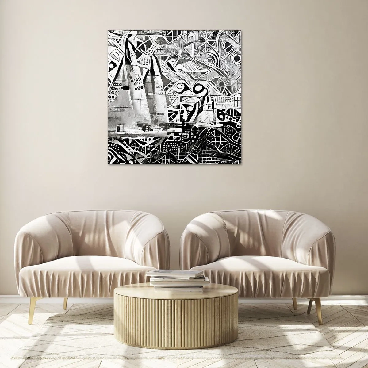 Obraz na skle - Medzi vlnami - 30x30 cm