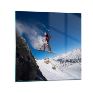 Obraz na skle - A stal si sa súčasťou priestoru - 50x50 cm