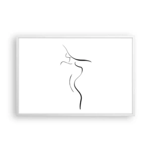 Plagát v bielom ráme - Nepolapiteľná ako vlna - 91x61 cm