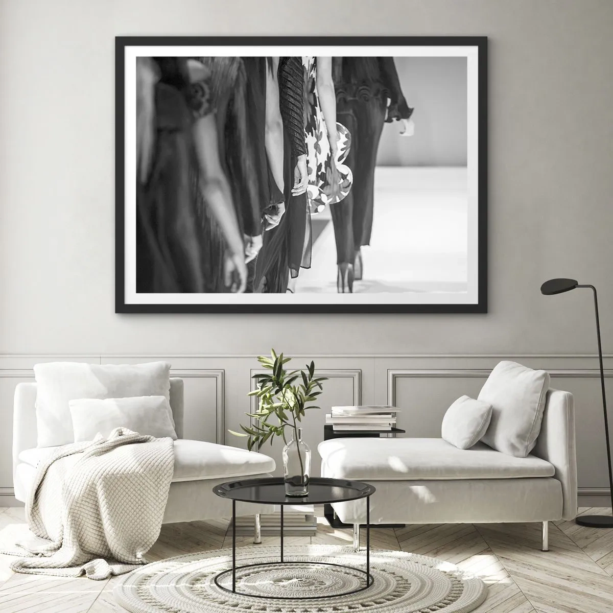 Plagát v čiernom ráme - Štýlový sprievod - 100x70 cm