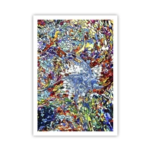 Plagát - Vitráž s kvapkami - 70x100 cm