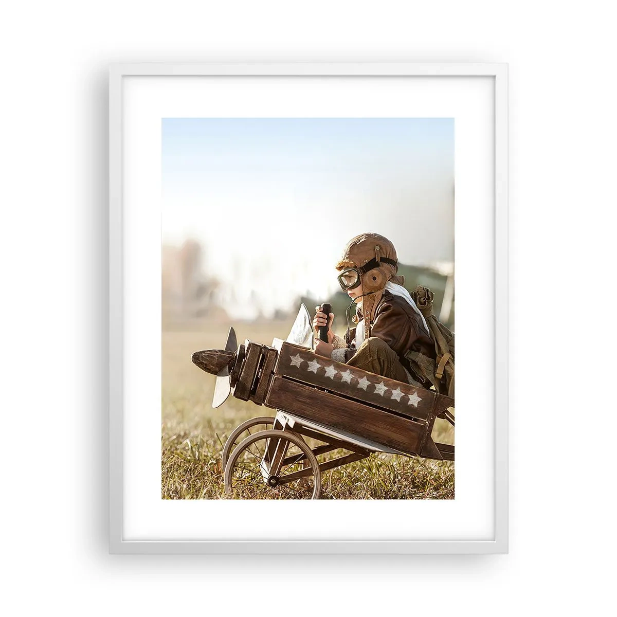 Plagát v bielom ráme - Štart do snov - 40x50 cm