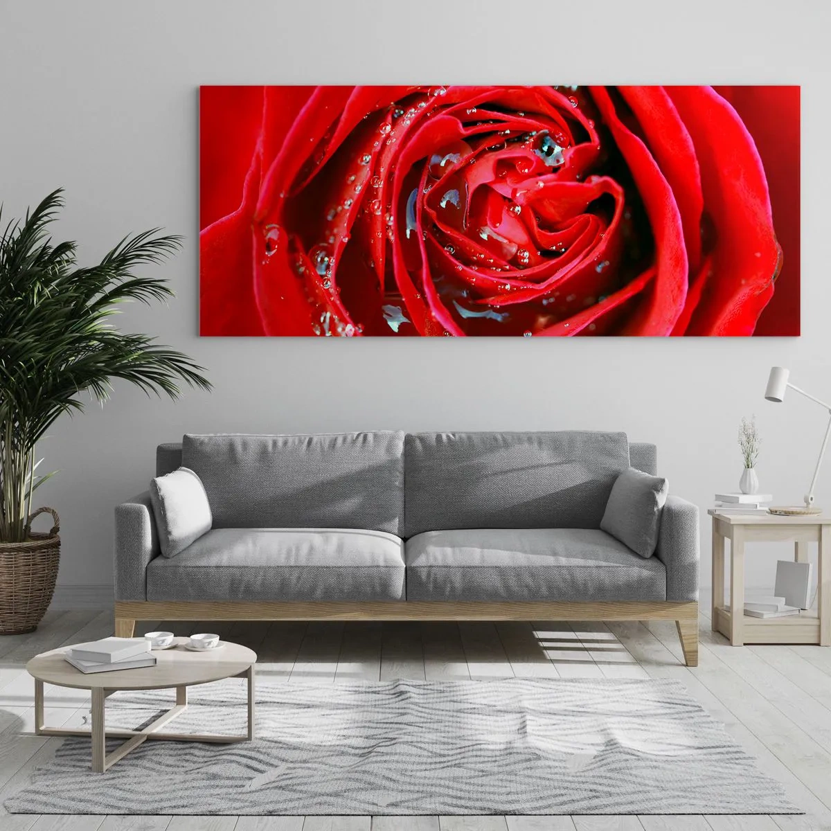 Obraz na skle - V kvapkách rosy - 90x30 cm
