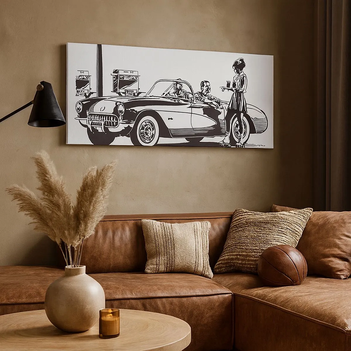 Obraz na plátne - 60. - bezstarostná Amerika - 100x40 cm