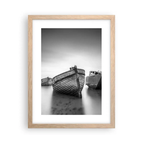 Plagát v ráme zo svetlého duba - Už iba spomienky... - 30x40 cm