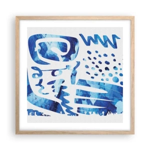 Plagát v ráme zo svetlého duba - Späť ku koreňom - 50x50 cm