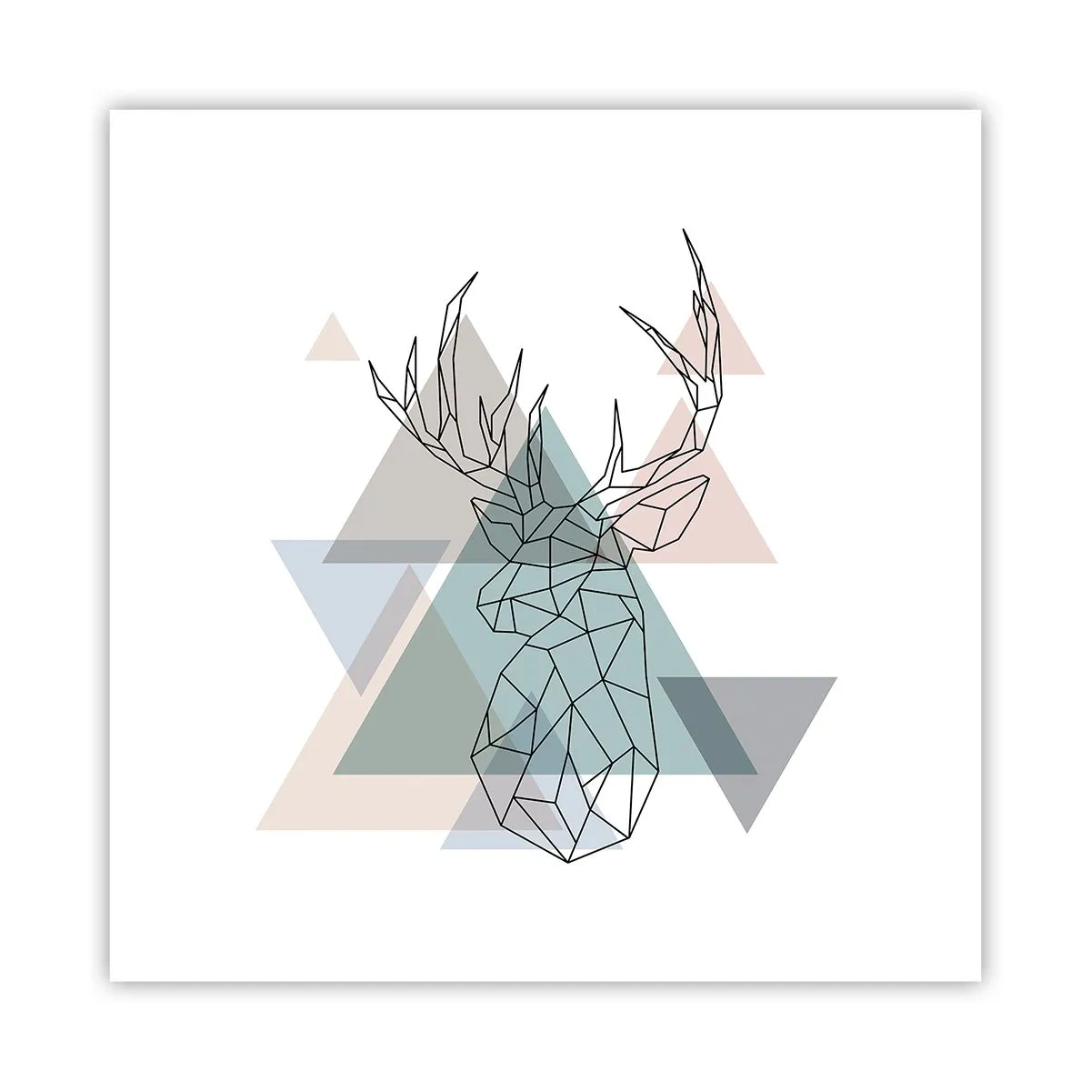 Plagát - V geometrickom lese - 40x40 cm