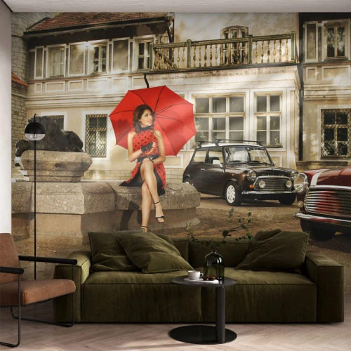 Fototapeta Premium Sand - Sentimentálne mini cestovanie - Žena, Architektúra, Auto - 100x70 cm