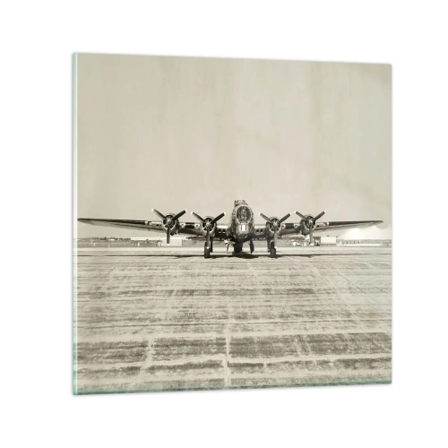 Obraz na skle - Ako vždy pripravený - 40x40 cm