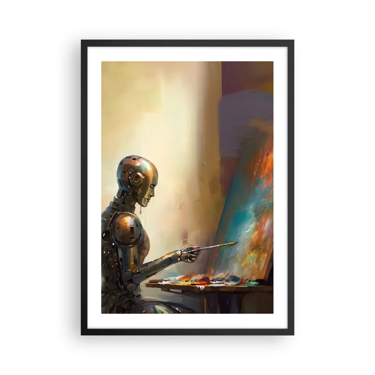 Plagát v čiernom ráme - Umenie budúcnosti - 50x70 cm